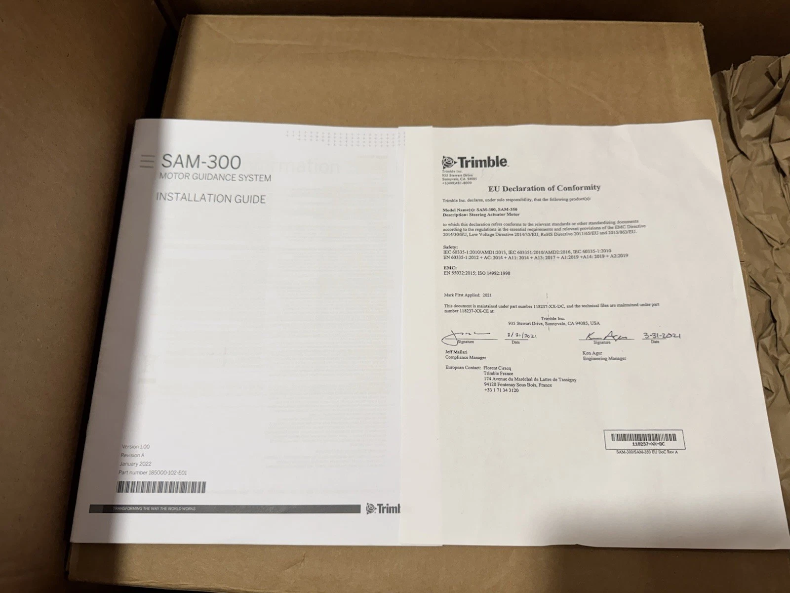 Trimble EZ-PILOT Steering System 185000-105 SAM-300 Motor and Cable Kit New 6