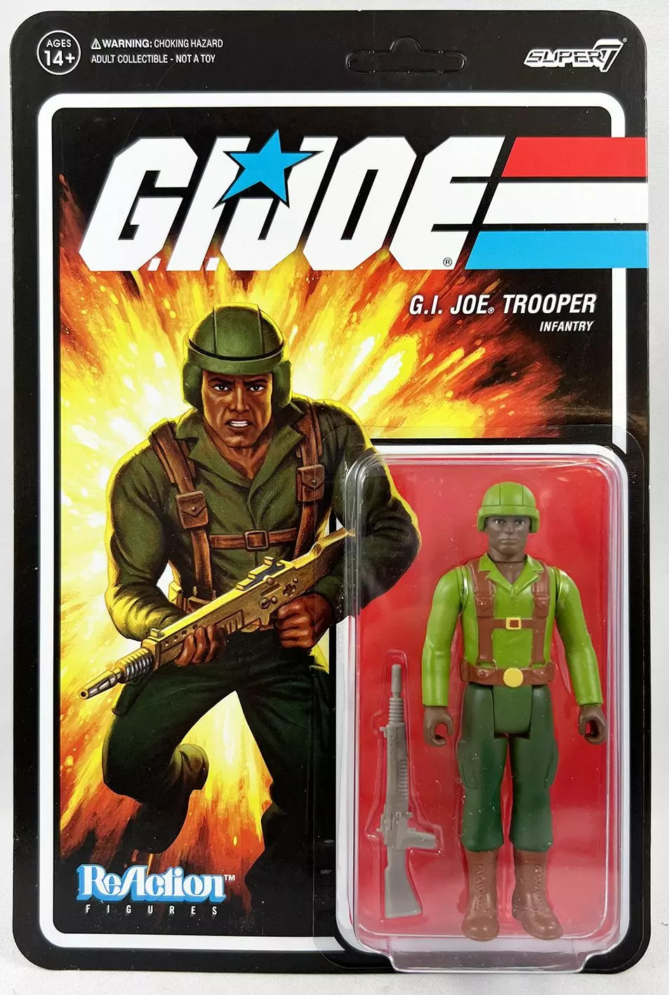 Figurine G.I. Joe Trooper ReAction pour diorama militaire Cobra Super7