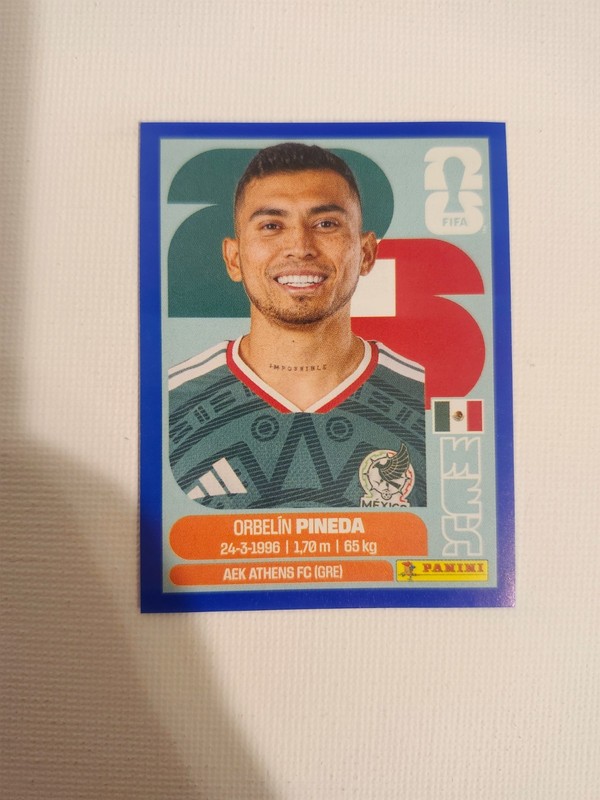 2026 panini worls cup sticker orbelin pineda mexico blue parallel 