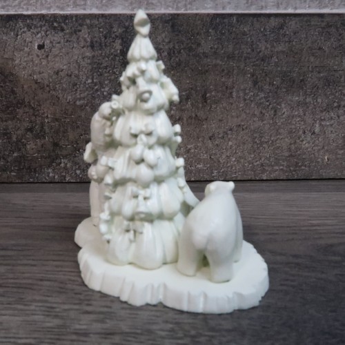 Snowbabies Pewter Dept 56 Lift Me Higher I Cant Reach Tree Bear - Picture 4 of 6