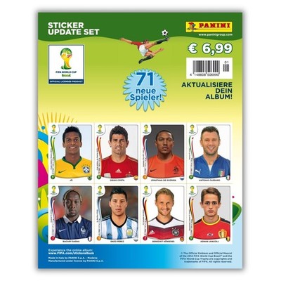 Panini FIFA WM World Cup 2014 Brasilien | Update Set mit 71 Neuen Spielern | NEU