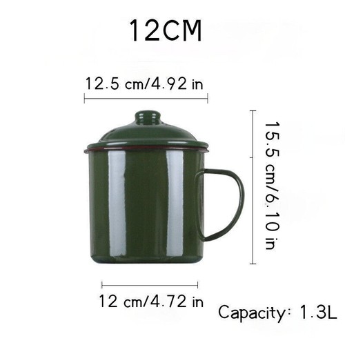 300ML Handgefertigt Emaille Tasse Becher Trinken Kaffee Bier Tee Zelt Retro Heim - Bild 15 von 15