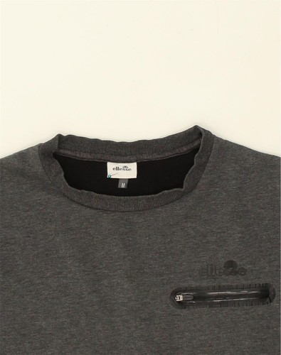 ELLESSE Mens Top Long Sleeve Medium Grey Polyester RQ05 - Picture 3 of 3