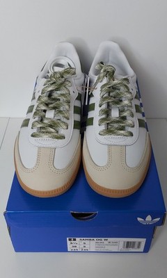 ADIDAS SAMBA OG Sneaker Freizeitschuhe 38 UK5 Neu im Karton Weiss & Grün   