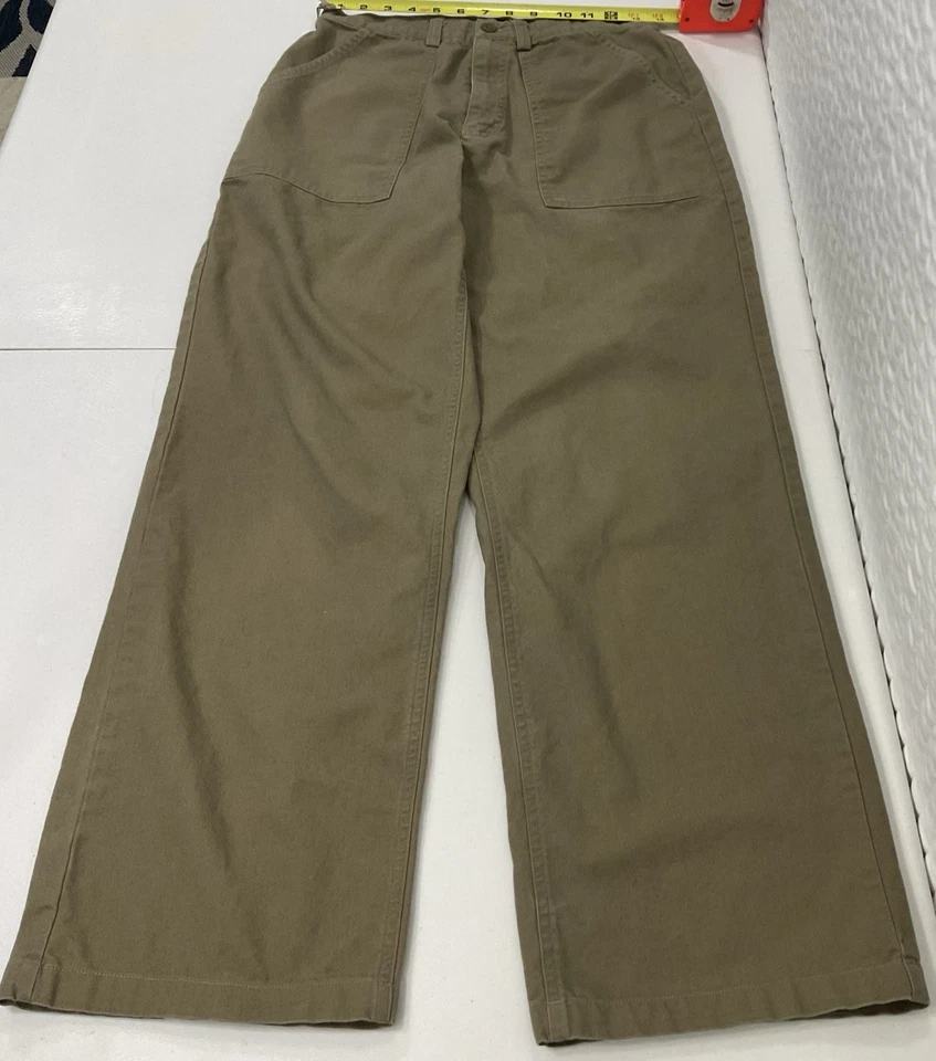 Pantalones de Carpintero Y2K Polo Jeans Co Ralph Lauren Para Mujer Utilidad Caqui Pierna Ancha 16 Foto 3 de 4
