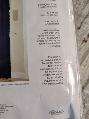 Jacquard Window 2002 Target Home Pack 5 Piece Panels Valance Tie Backs New NOS - Picture 6 of 9