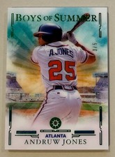 2025 BOYS OF SUMMER ANDRUW JONES #3/5 GREEN BASE PARALLEL #89 ATLANTA BRAVES