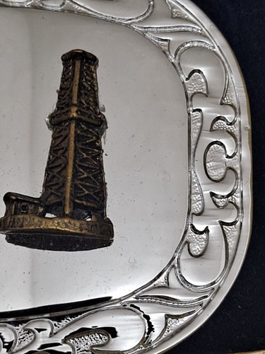 Vintage Oilfield Belt Buckle Exquisite Decorative Fashion Accessory Unique 3D - Picture 4 of 11