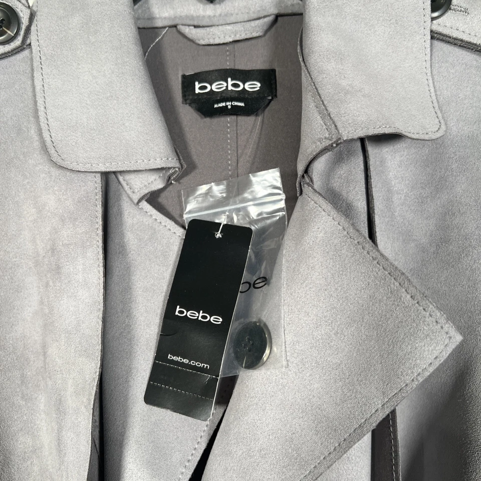 Bebe Pequeño Imitación Gamuza Trench Cinturón Sin Mangas Forrado - $98 Minorista Foto 3 de 4