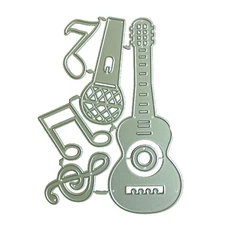 Guitar Decorative Die Cut Metal Embossing Stencils Carbon Steel Cutting Dies