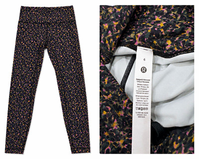 Lululemon Wunder Train High Rise Tight 28  Pink Multi