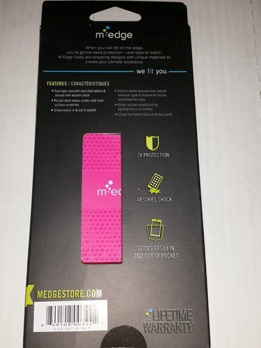 M-Edge Pink Multi Color Ribbons Dual Layer Hybrid Case For Samsung Galaxy S5 - Picture 3 of 5