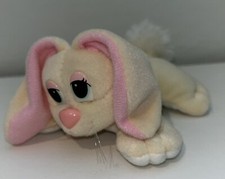 Galoob Pound Bunnies 1996 Stuffed Plush Toy Cream White VTG Cartoon Show Puppies