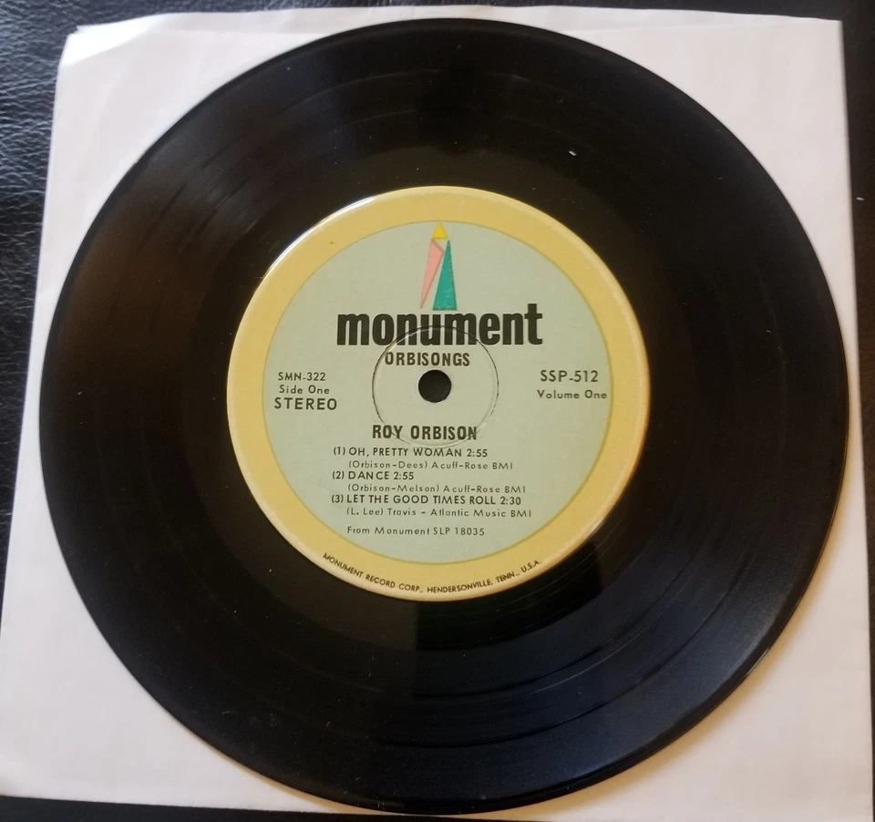 ROY ORBISON "Orbisongs" 1965 6-Song Jukebox EP 18035 STEREO w/Inserts VG++/NM Foto 3 de 4