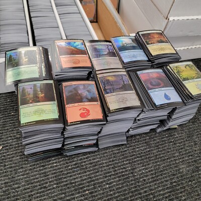 4000 FOIL Basic Land - Magic the Gathering - Plains Island Swamp Mountain Forest