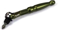 Titan Tools 11325 1/4 in. Aluminum Swivel Head Micro Bit Driver, Green