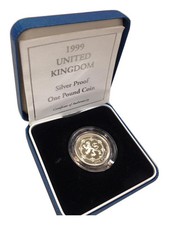 SILVER PROOF £1 ONE POUND COINS CHOICE OF YEAR 1983 TO 2015 WITH COA