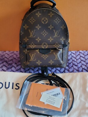 Louis Vuitton Backpack Palm Springs Mini Monogram Flower Canvas New w. Tags, Box