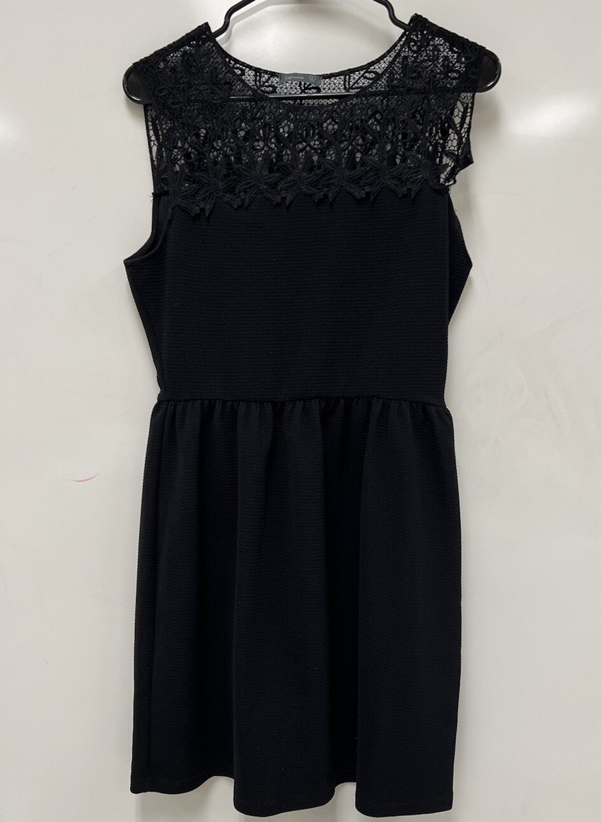 Womens Soprano Black Lace Dress Sz L Sleeveless Lace Top Womens Soprano Black Lace Dress Sz L Sleeveless Lace Top