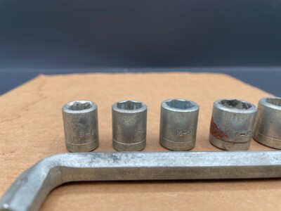 Hex Allan Wrench and Socket Set 6 Sockets Vintage Japan Compact