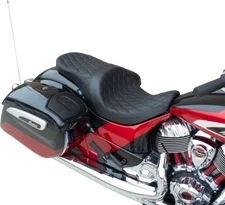 DRAG BLK Low Profile Touring Seat Double Diamond for 2014-2022 Indian Touring