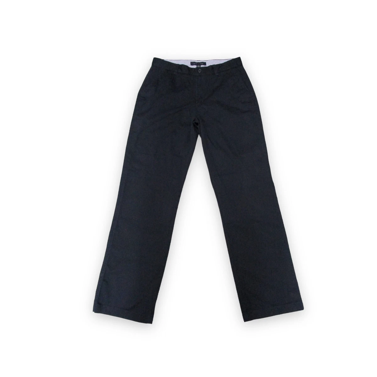 Tommy Hilfiger Boys Blue Pants Size 20 Regular Straight Fit Youth Chino Slacks