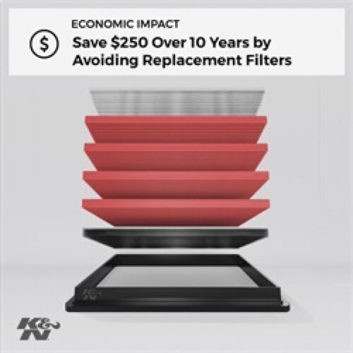 K&N 33-2355 Air Intake Filter for 2006-2012 Toyota RAV4 & 2009-2017 Lotus Evora