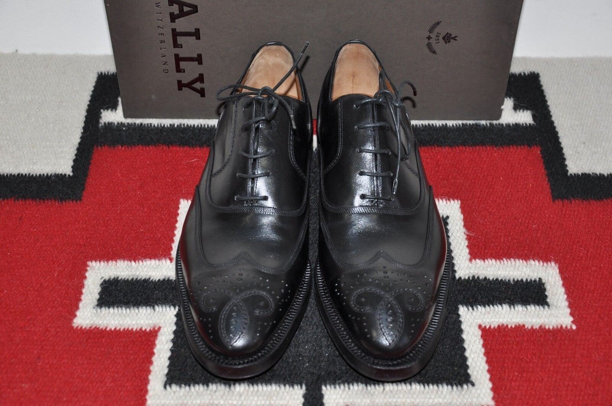 Bally Scribe Charles Wingtip Black Calf Hand Made in  display picture 1