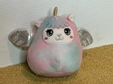 Squishmallow Winona the Llama Pegacorn Plush Kellytoy Claire’s Glitter Wings 5"
