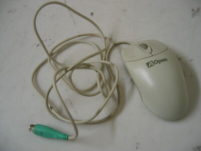 AOpen M-S48a 2-Button Scroll Mouse White PS/2