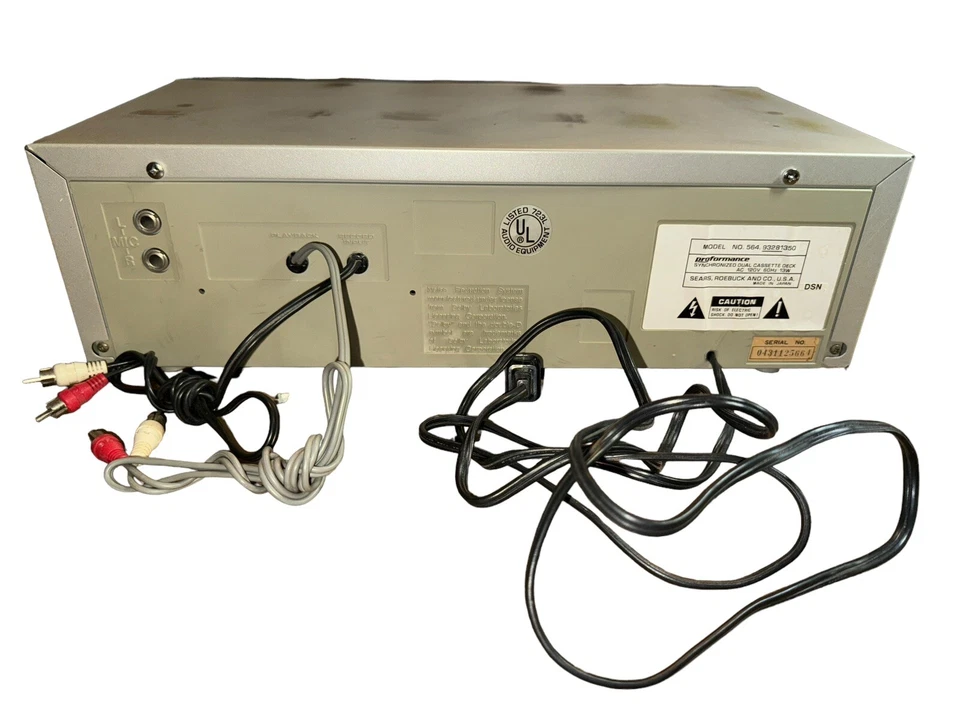 Gravador vintage Sears Proformance toca-fitas cassete duplo modelo 564 93281350 - Imagem 3 de 4