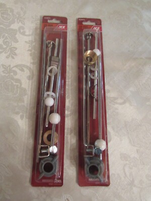 Lot of 2 ACE Sink Drain Rods, Strap & Center Rod * Brushed Nickel * 4230975