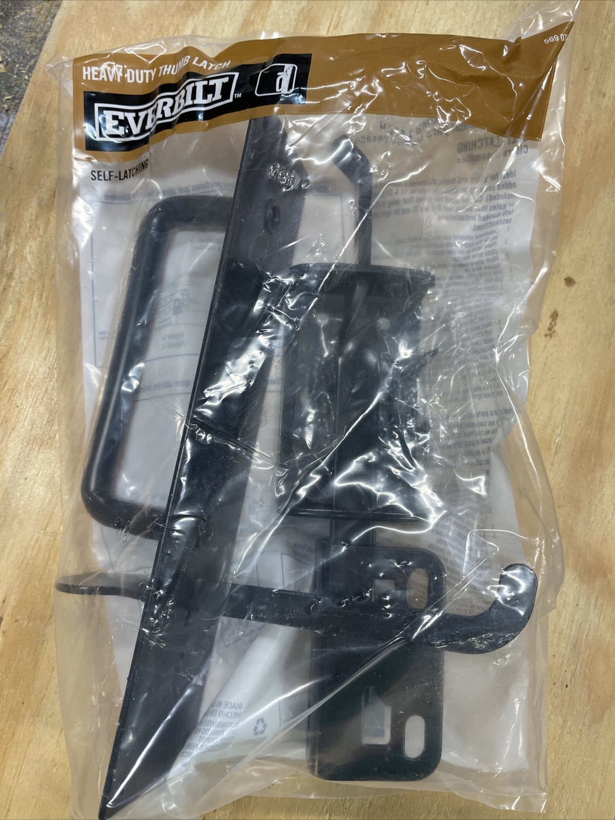 Everbilt Black Heavy Duty Gate Thumb Latch Garden Fencing Security Self