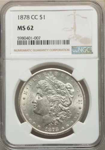 1878-CC  MORGAN DOLLAR NGC MS62