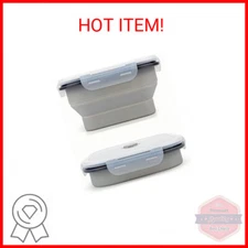 CARTINTS Collapsible Camping Bowl, Silicone Food Container with Lid, Space-Savin