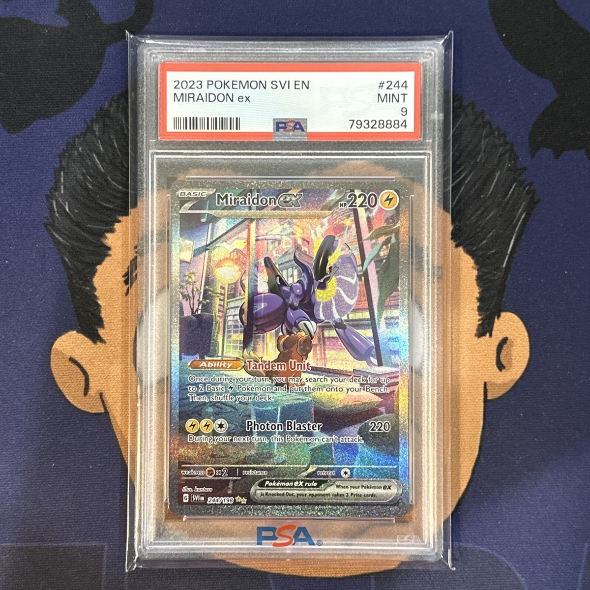 PSA 9 MINT 2023 Pokemon Scarlet & Violet MIRAIDON EX #244 Full Art
