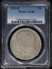 1921-D $1 Morgan Silver Dollar PCGS AU 50