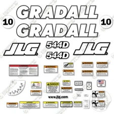 Fits Gradall 544D Decal Kit Telehandler Decals Reproduction Stickers (544 D)