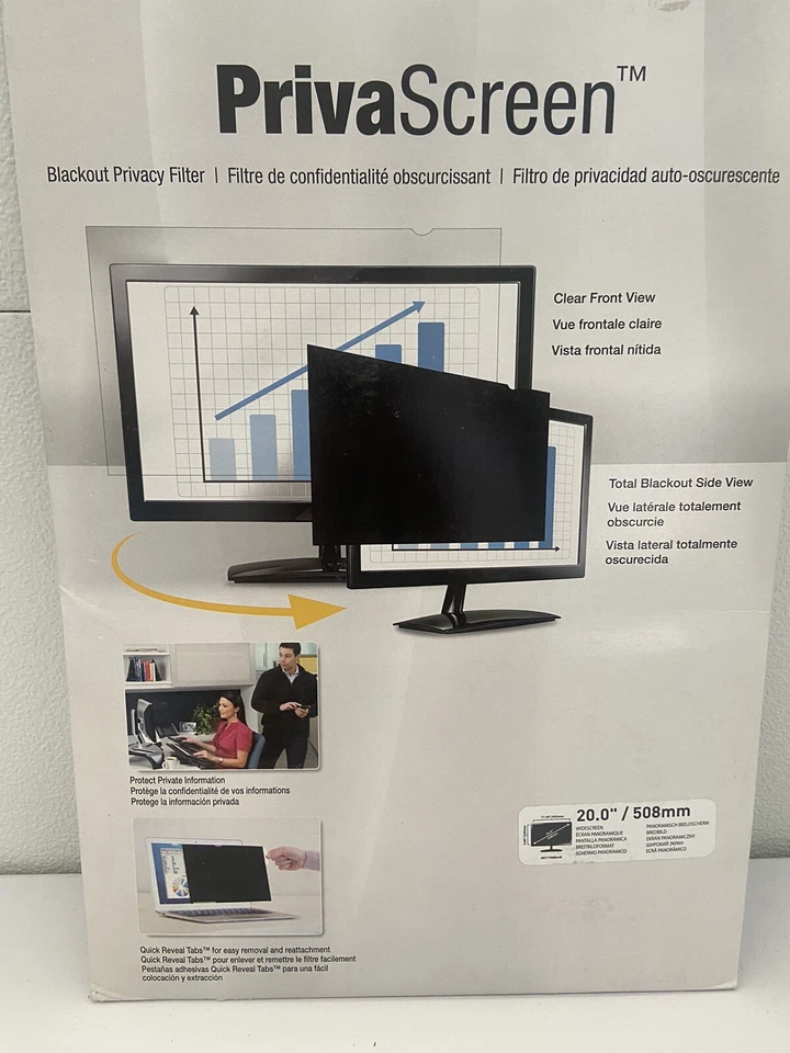 Fellowes PrivaScreen Blackout Privacy Filter for 20" Monitor Widescreen CRC48131 - Image 2 of 4