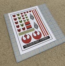 Star Wars Luke Skywalker Replica X-wing Pilot Decals *Child Cranial Helmet Scale