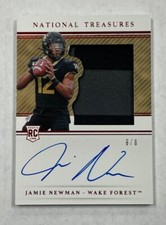 Jamie Newman 2021 National Treasures NCAA No.119 8/8 Autograph Relic Rookie Card