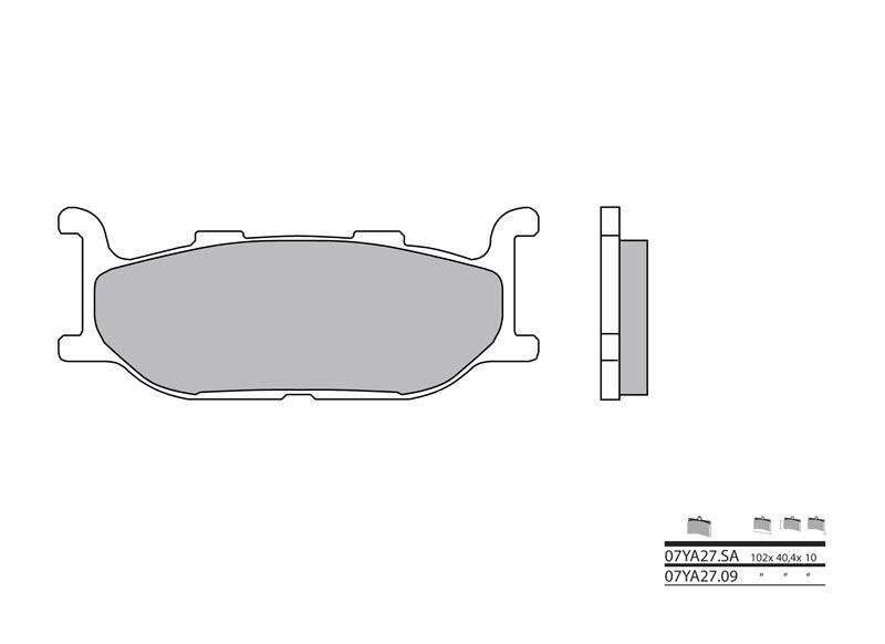 Plaquettes de frein avant Brembo pour moto Yamaha XV 950