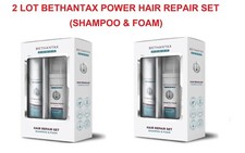 2 LOT Bethantax Power Hair Repair Set Shampoo and Foam Set  NEW 