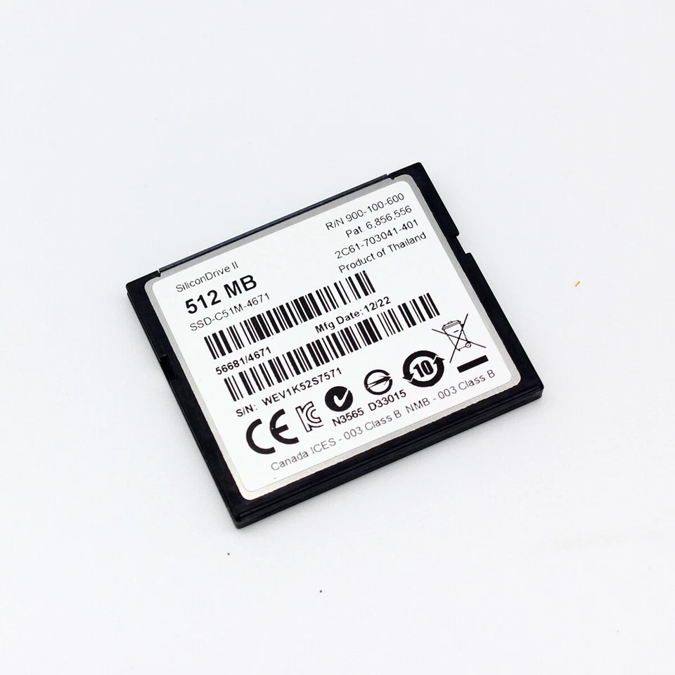 CISCO 512MB CompactFlash Card Industrial Grade, CF Card 512MB For CISCO ROUTER - Image 2 of 3