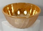 VTG Fire King Peach Orange Luster Iridescent Swirl Mixing Bowl Made USA 7”X 3.5”
