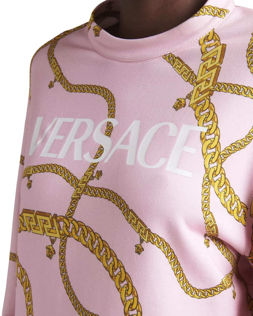 Versace Chain Print Sweatshirt Dress Eur 42 /US 8