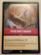 FOIL Peter Pan's Dagger 135/204 Disney Lorcana Rise of the Floorborn FOIL