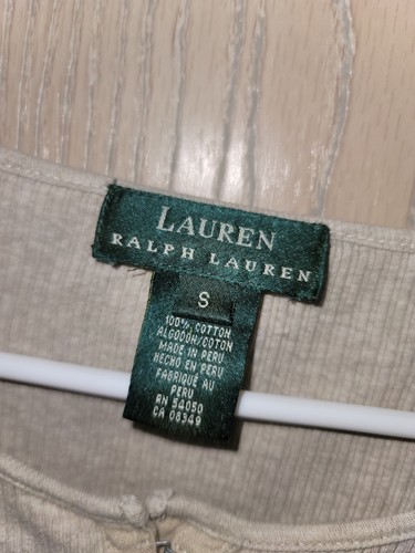 Lauren Ralph Lauren 3/4 Sleeve Pullover Logo Sweater Top 100% Cotton Size Small - Picture 2 of 6
