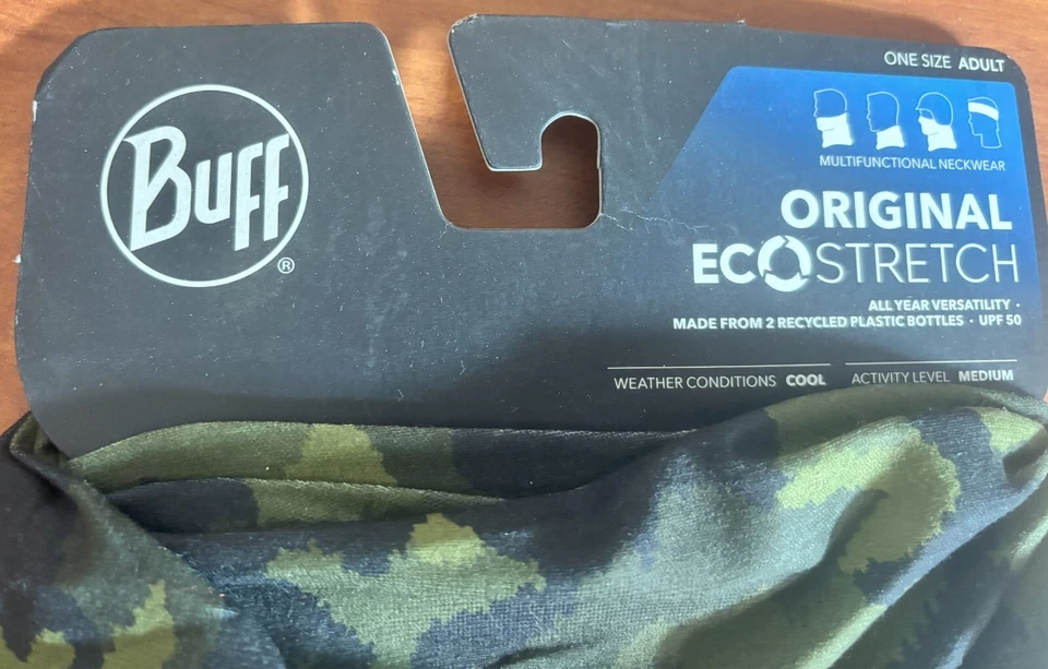 Buff Original EcoStretch Multifuncional Cuello Prendas Verde Camuflaje Talla Única Nuevo Foto 3 de 4