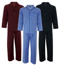MENS  PYJAMAS BUTTON FRONT PYJAMAS MANS PLAIN COLOURS SIZES: SMALL up to XXXL